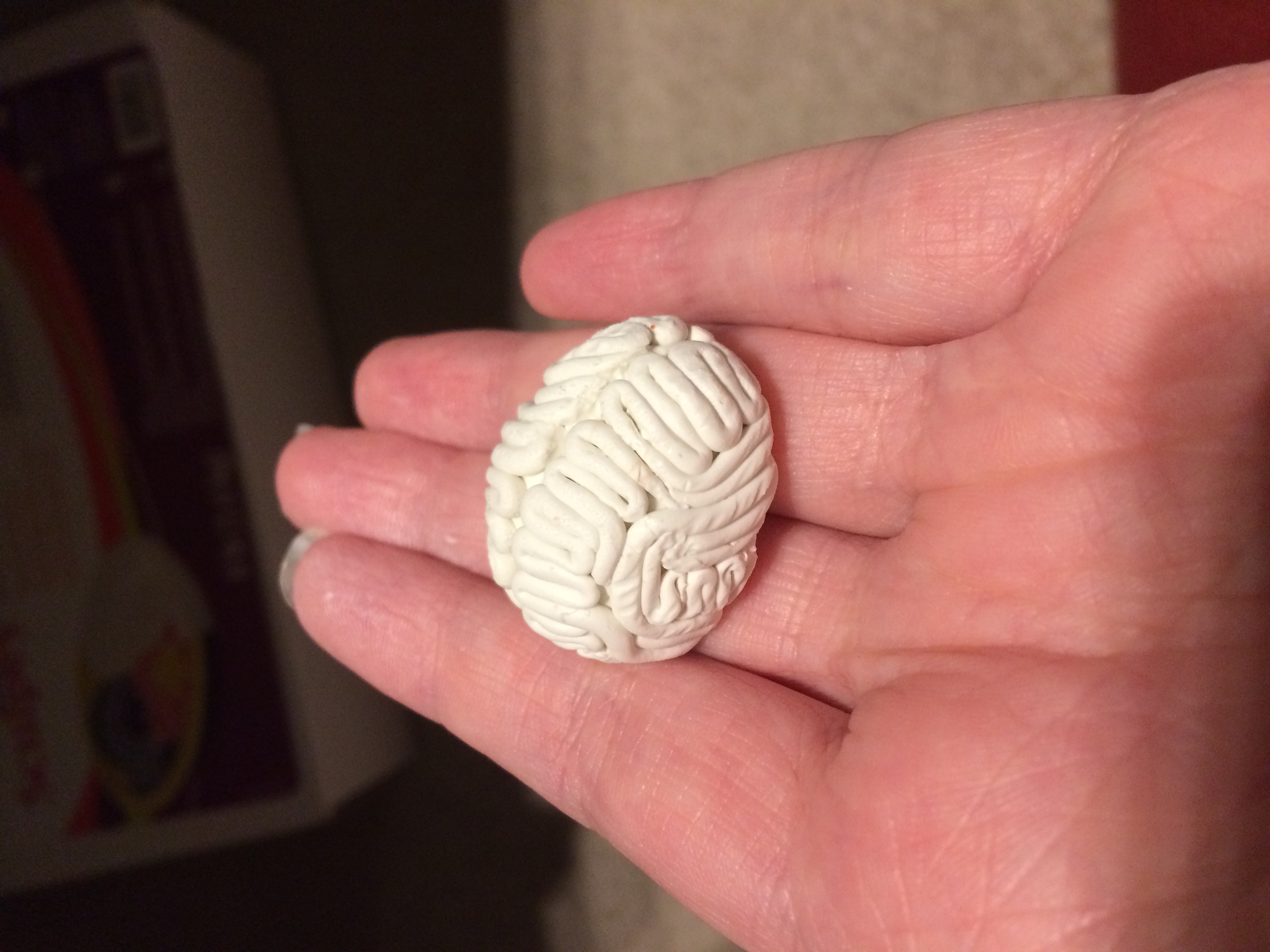 Brain necklace pendant, unfinished